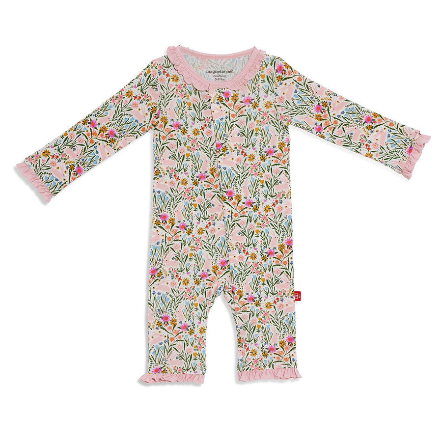 Magnificent Baby: Hunny Bunny Modal Magnetic Coverall-MAGNIFICENT BABY-Little Giant Kidz