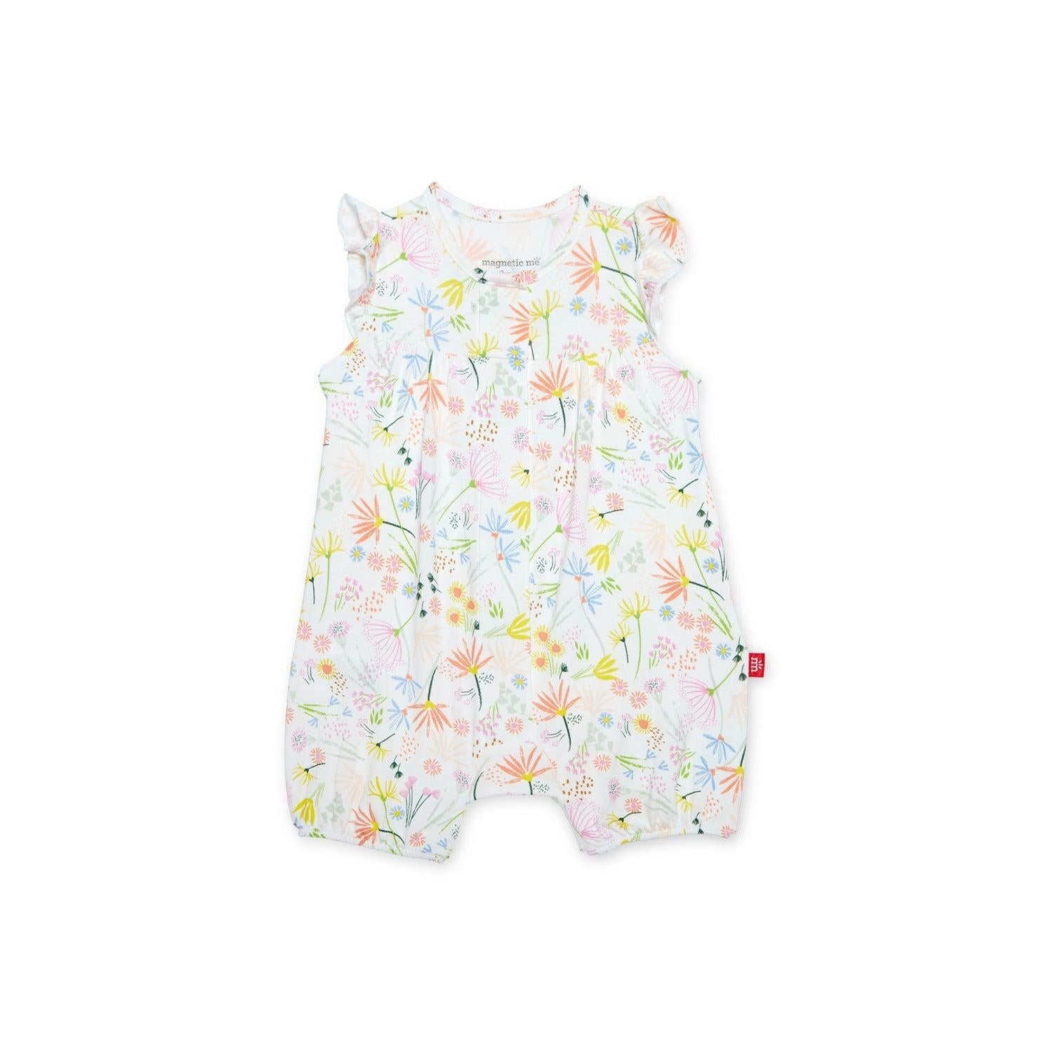 Magnificent Baby: Poet's Meadow Modal Magnetic Romper-MAGNIFICENT BABY-Little Giant Kidz