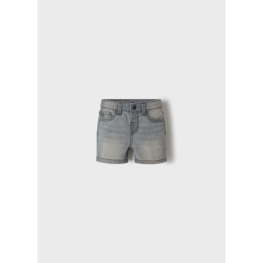 Mayoral Baby Boy Soft Denim Bermuda Shorts - Light Grey-MAYORAL-Little Giant Kidz