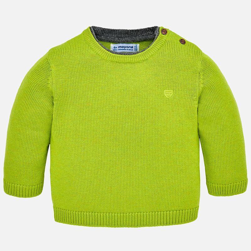 Mayoral Basic Crew Sweater Kale/Gray-MAYORAL-Little Giant Kidz