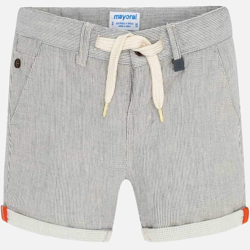 Mayoral Bermuda Shorts Cream Stripe-MAYORAL-Little Giant Kidz