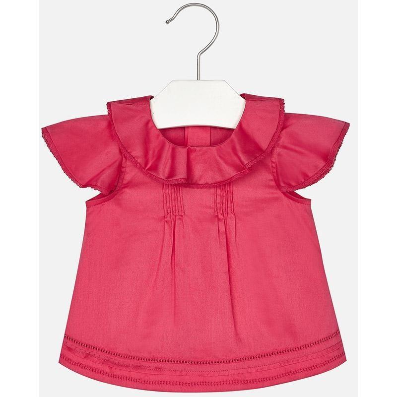 Mayoral Blouse w/Cap Sleeves Fuchsia-MAYORAL-Little Giant Kidz