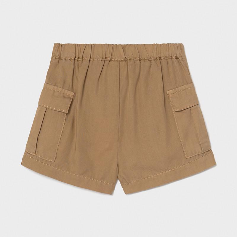 Mayoral Ecofriendly Loose Shorts Baby Girl - Caramel-MAYORAL-Little Giant Kidz