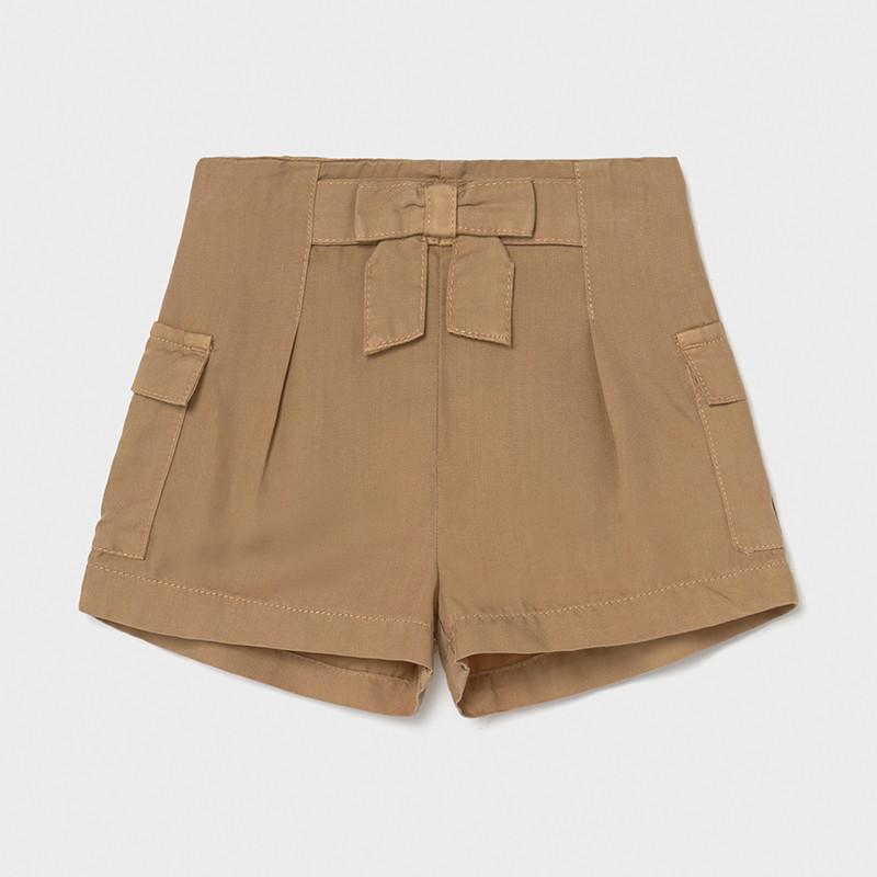 Mayoral Ecofriendly Loose Shorts Baby Girl - Caramel-MAYORAL-Little Giant Kidz