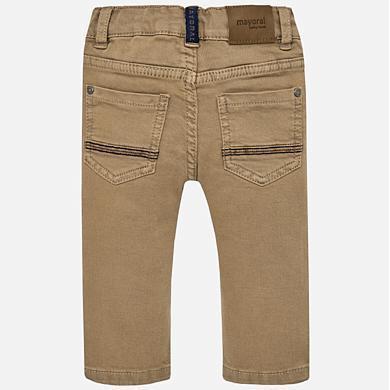 Mayoral Elastane Twill Trousers Wood-MAYORAL-Little Giant Kidz