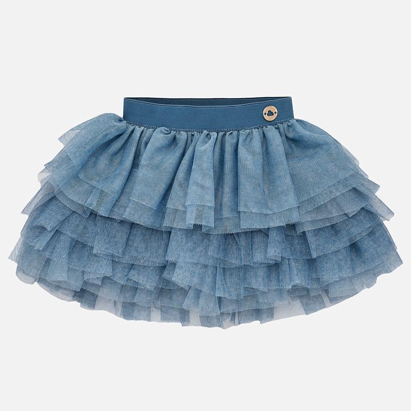 Mayoral Indigo Tulle Skirt-MAYORAL-Little Giant Kidz