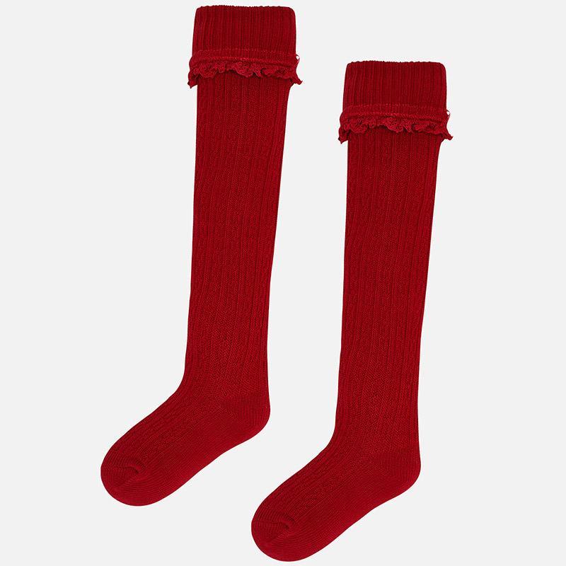 Mayoral Knee Socks Red-MAYORAL-Little Giant Kidz