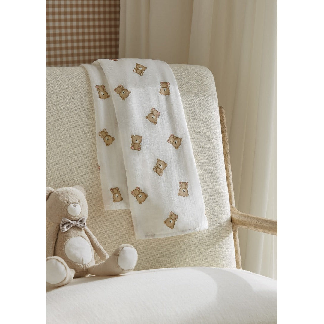 Mayoral Off-White Teddy Bears Swaddle-MAYORAL-Little Giant Kidz