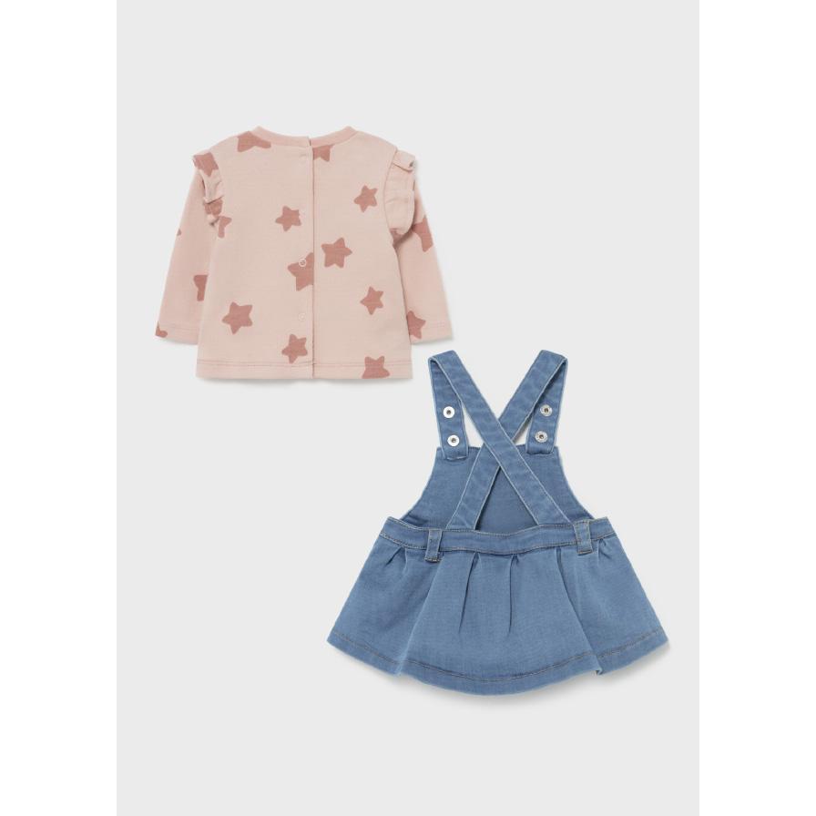 Mayoral Overall Skirt Set Baby Girl - Denim-MAYORAL-Little Giant Kidz