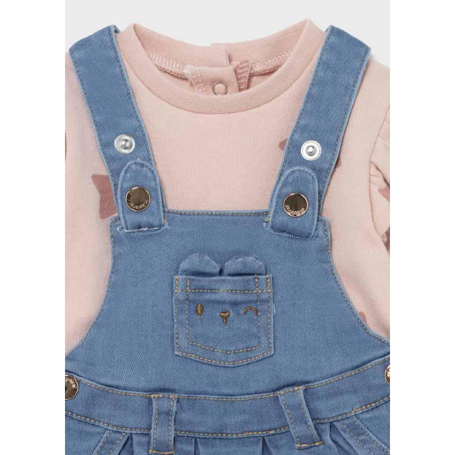 Mayoral Overall Skirt Set Baby Girl - Denim-MAYORAL-Little Giant Kidz