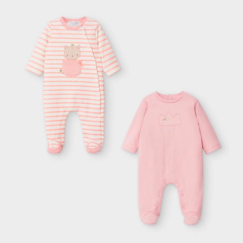 Mayoral Pink & Dot Little Dancer Sleeper Baby Girl-MAYORAL-Little Giant Kidz