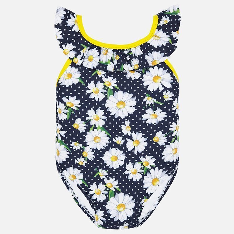 Mayoral Swimsuit Navy Blue with White Flowers-MAYORAL-Little Giant Kidz