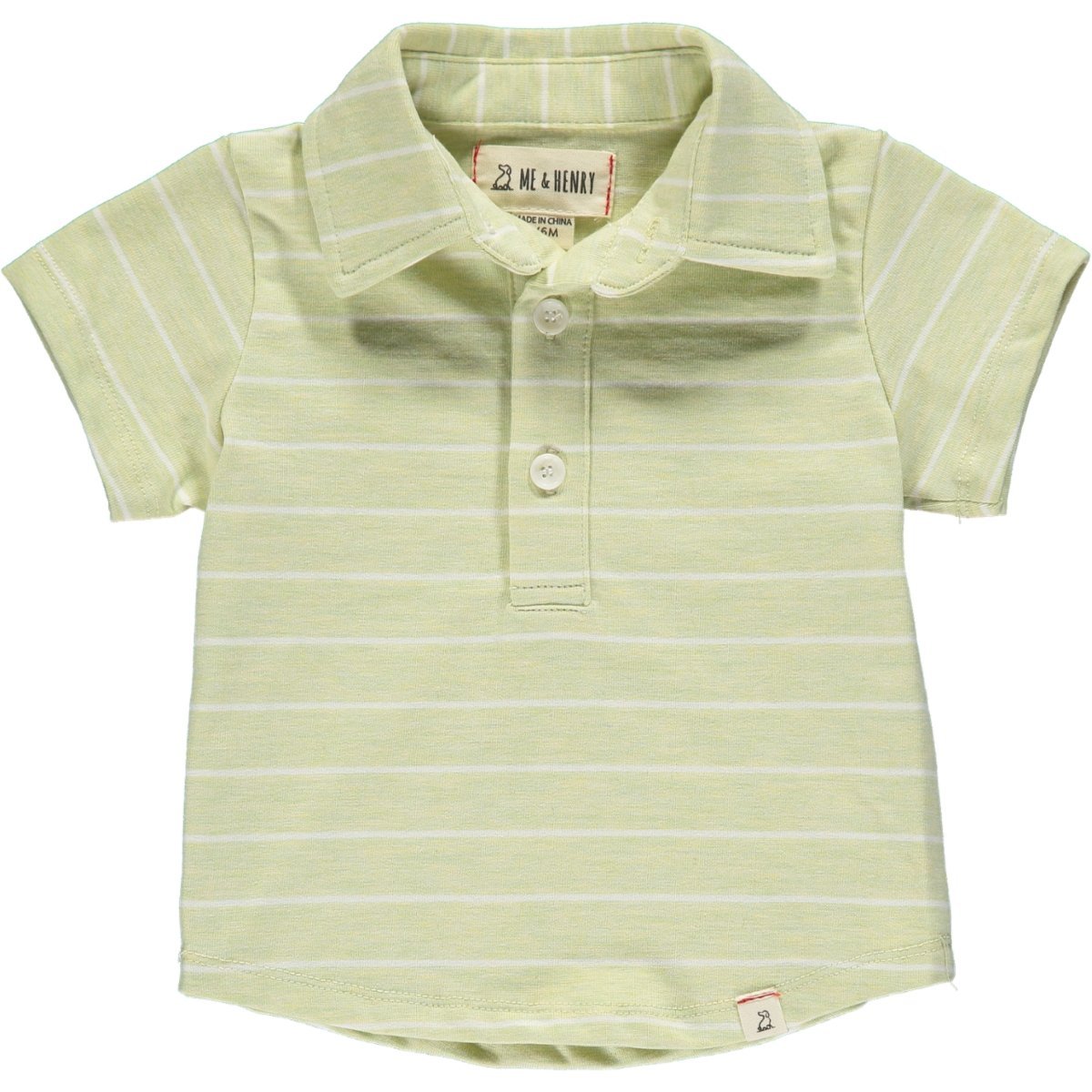 Me & Henry Lime/White Stripe Polo-ME & HENRY-Little Giant Kidz