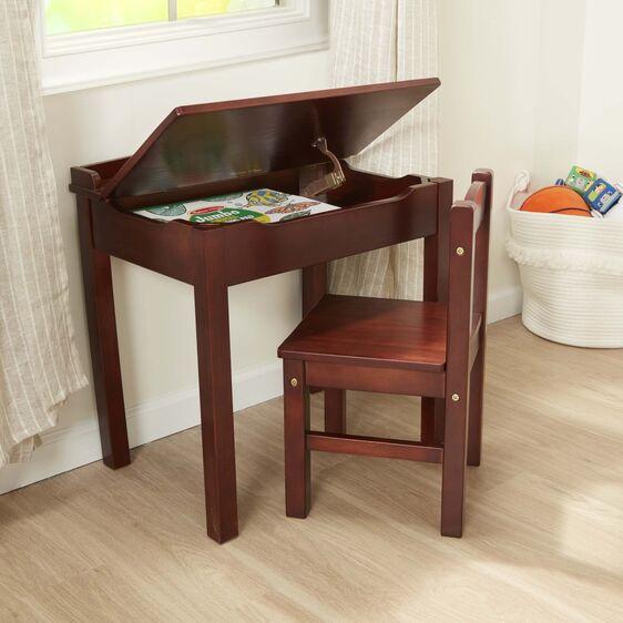 Melissa & Doug Child's Lift-Top Desk & Chair - Espresso-MELISSA & DOUG-Little Giant Kidz