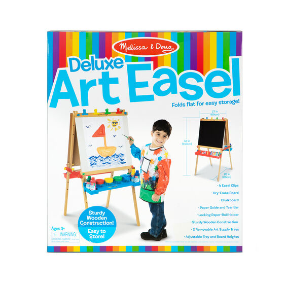 Adjustable Childrens Art Easel, Kids Easel, Wooden Easel, Chalkboard Easel,  Marker Board Easel