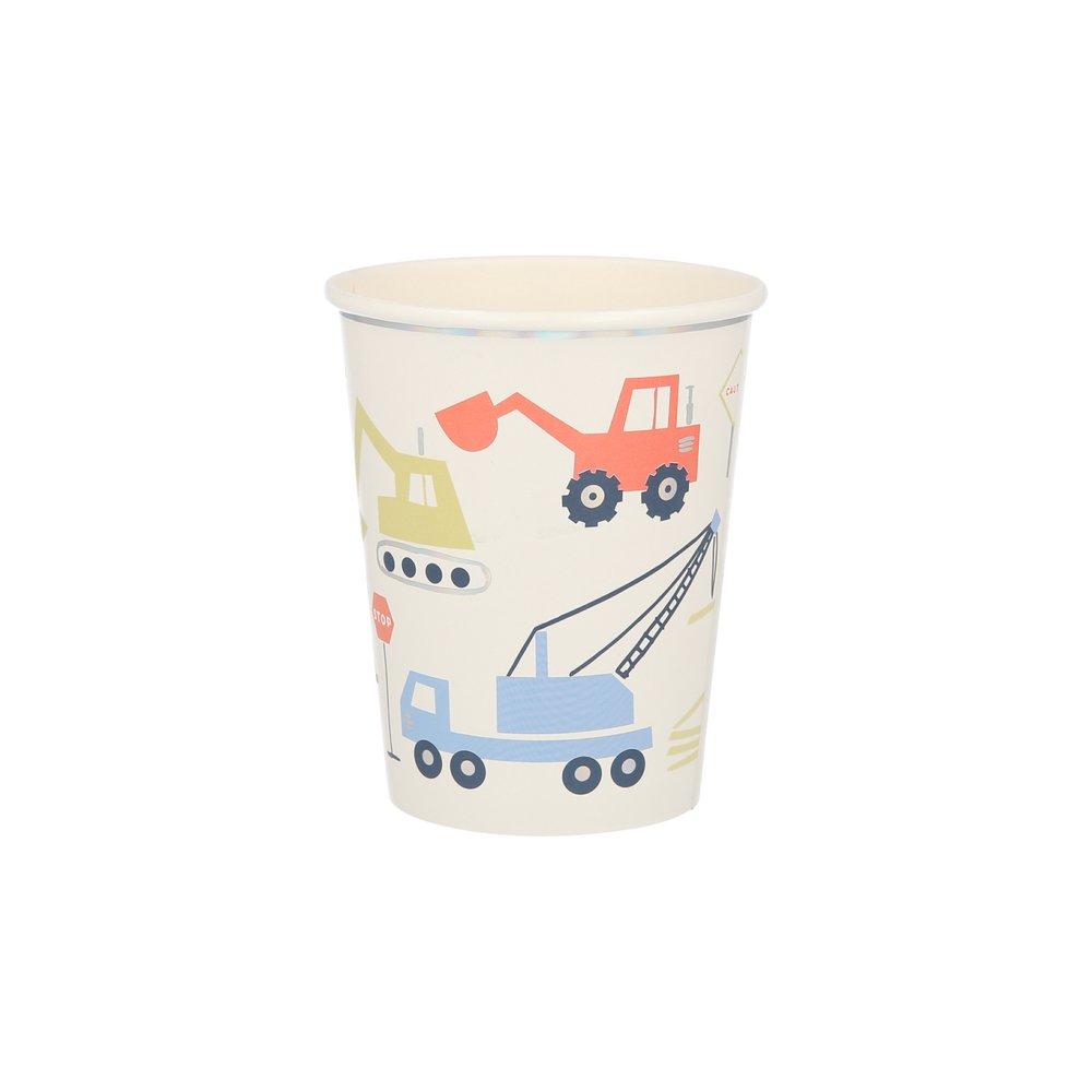 Meri Meri Construction Cups (Set of 8)-Meri Meri-Little Giant Kidz