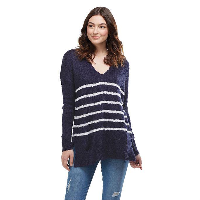 Mud Pie Casper Stripe Sweater - Navy-MUD PIE-Little Giant Kidz