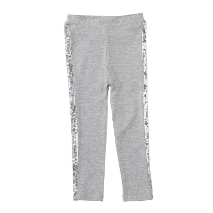 Mud Pie Dazzle Leggings Silver Medium-MUD PIE-Little Giant Kidz