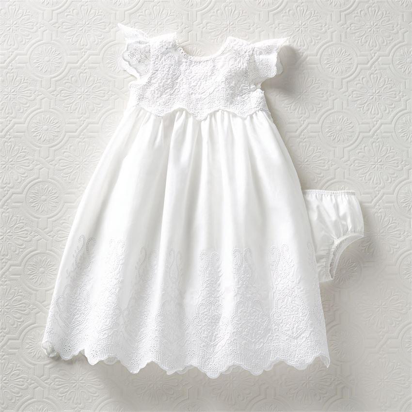 Mud Pie Eyelet Christening Gown Set-MUD PIE-Little Giant Kidz