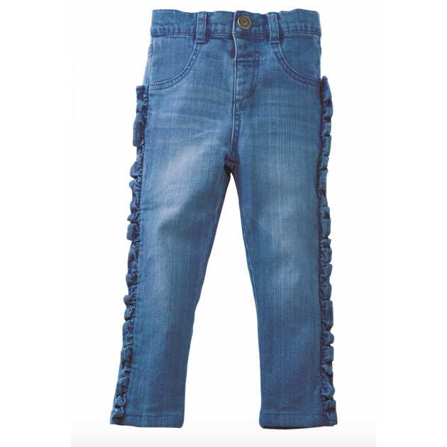 Mud Pie Girl Ruffle Jeans-MUD PIE-Little Giant Kidz