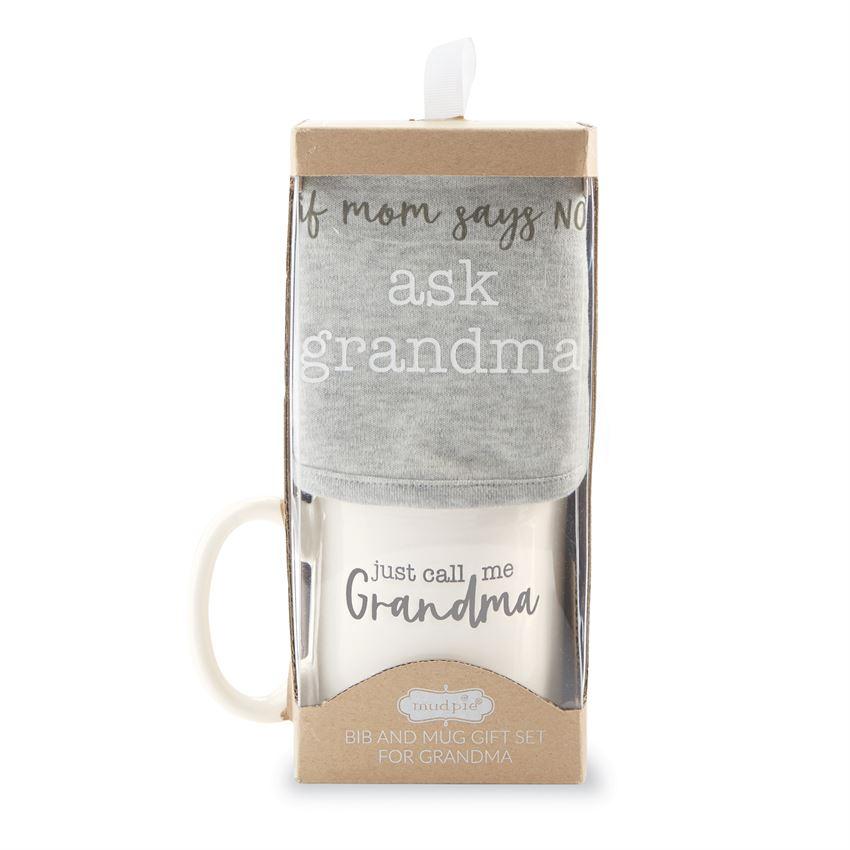 Mud Pie Grandma Bib And Mug Gift Set-MUD PIE-Little Giant Kidz