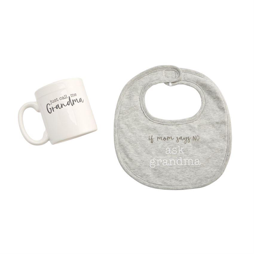 Mud Pie Grandma Bib And Mug Gift Set-MUD PIE-Little Giant Kidz