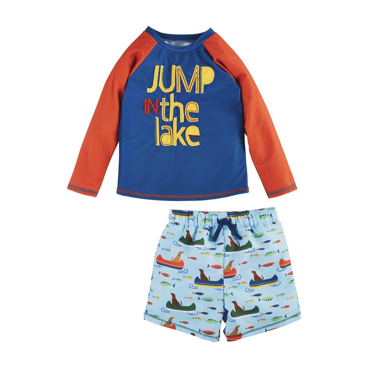 Mud Pie Jump in the Lake Little Boy Rashguard Set-MUD PIE-Little Giant Kidz