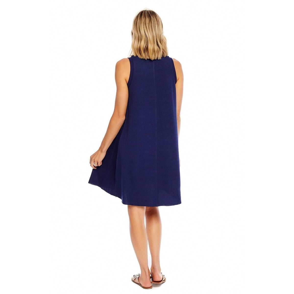 Mud Pie Navy Inman Ribbed Dress-MUD PIE-Little Giant Kidz