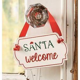 Mud Pie Plaque Santa Welcome-MUD PIE-Little Giant Kidz