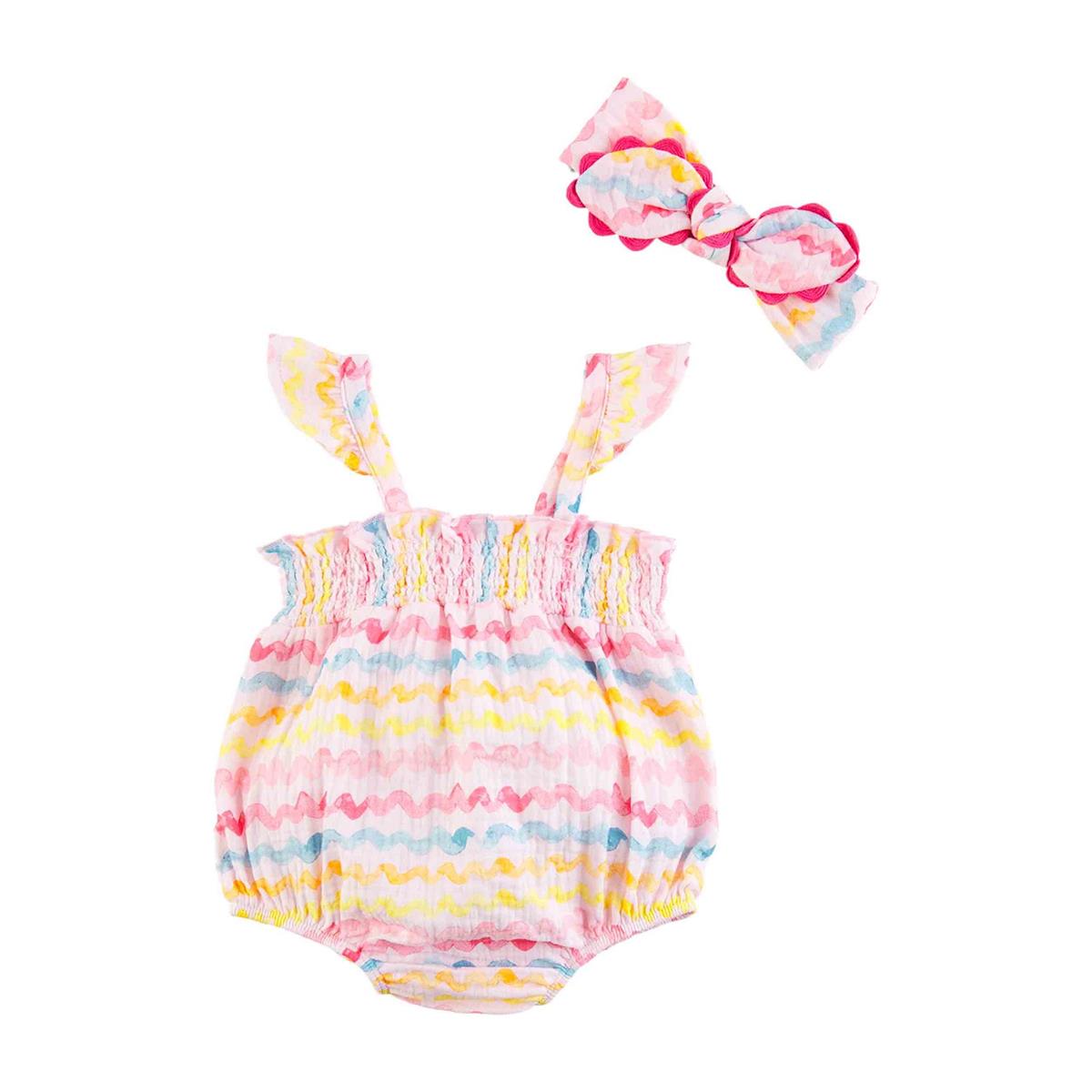 Mud Pie Rainbow Ric-Rac Bubble & Headband Set-MUD PIE-Little Giant Kidz