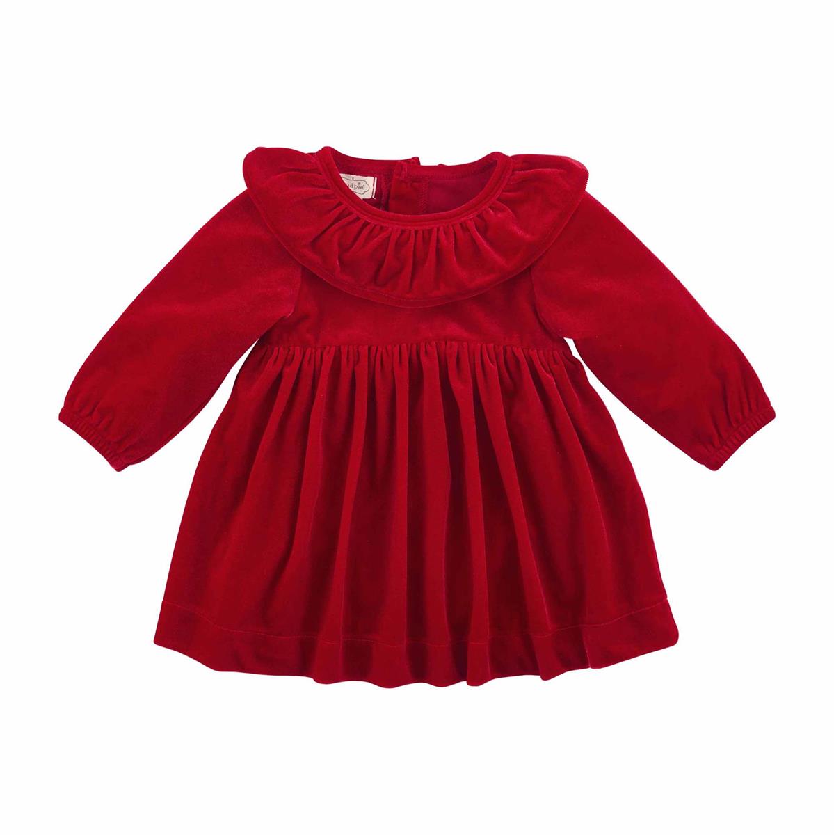 Mud Pie Red Velvet Dress-MUD PIE-Little Giant Kidz