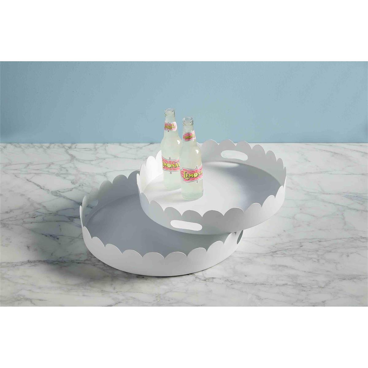 Mud Pie Scalloped Metal Tray Set-MUD PIE-Little Giant Kidz