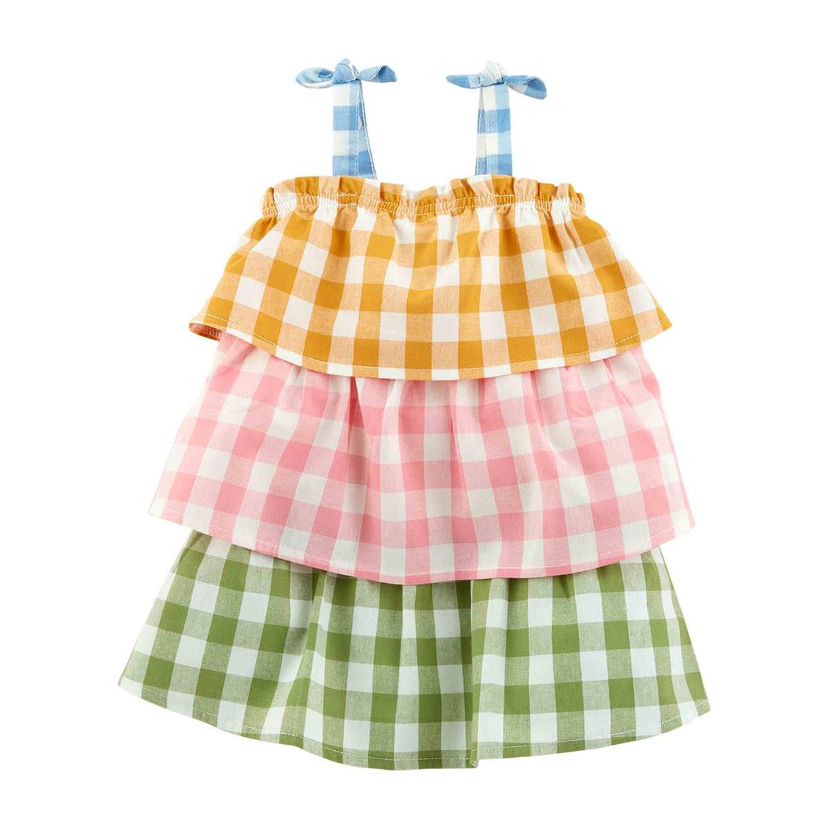 Mud Pie Tiered Check Dress-MUD PIE-Little Giant Kidz