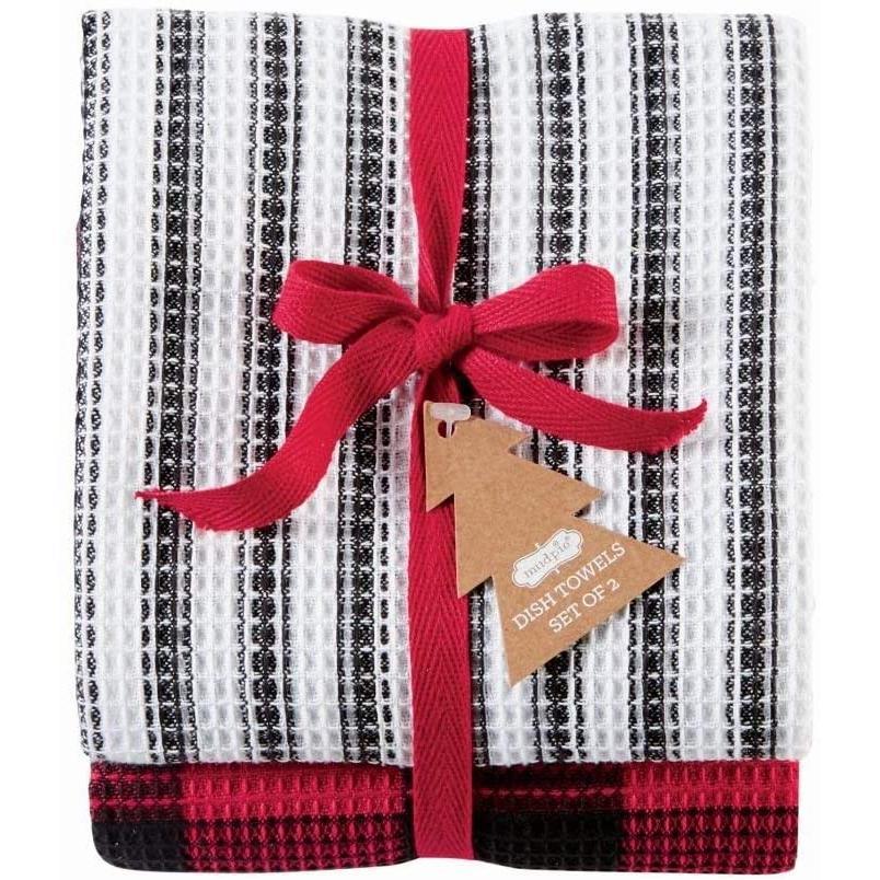 Mud Pie Waffle Weave Holiday Dish Towel Set-MUD PIE-Little Giant Kidz