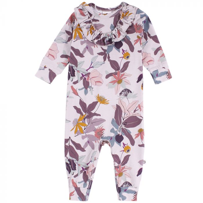 Müsli Dahlia Printed Long Sleeve Baby Romper-Müsli Green Cotton Group-Little Giant Kidz