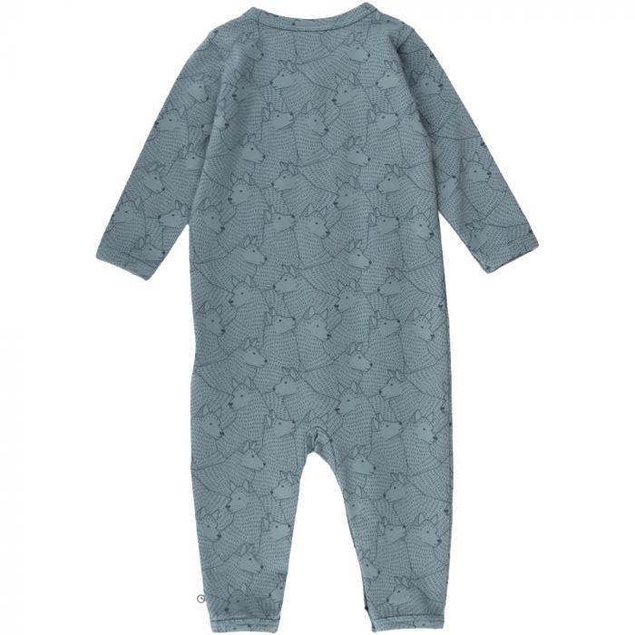 Müsli Wolf Printed Long Sleeve Baby Romper-Müsli Green Cotton Group-Little Giant Kidz