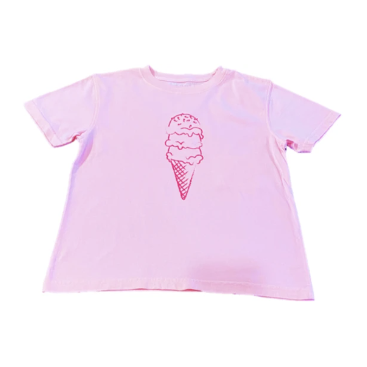 Mustard & Ketchup Kids Pink Ice Cream T-Shirt-Mustard & Ketchup Kids-Little Giant Kidz