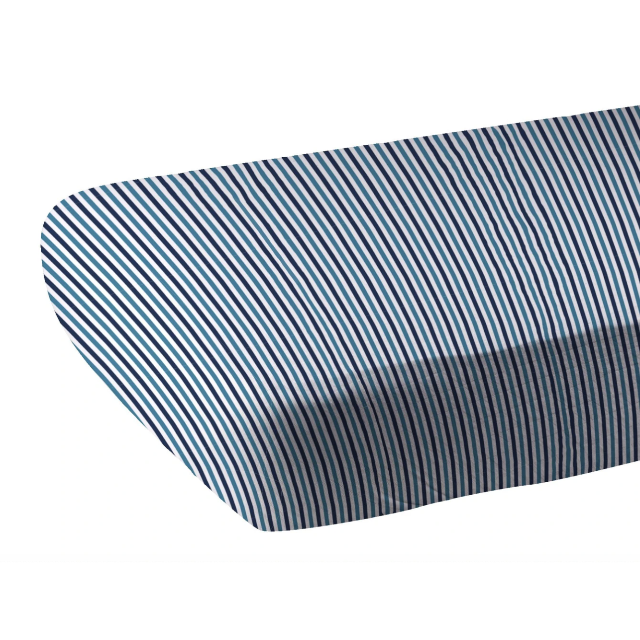 Newcastle: Blue and White Stripe Crib Sheet-NEWCASTLE-Little Giant Kidz