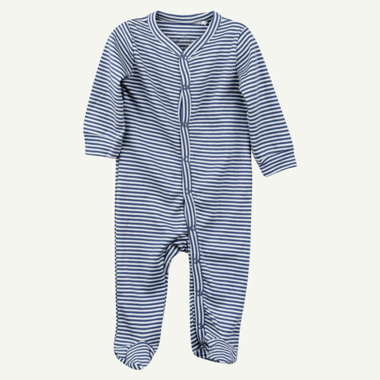 Oliver & Rain Navy Heather Stripe Sleep & Play-OLIVER & RAIN-Little Giant Kidz