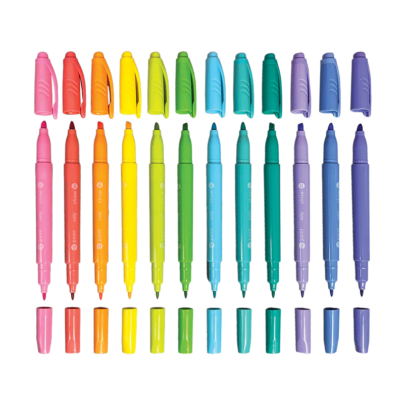 Ooly Pastel Hues Dual Tip Markers - Set of 12-OOLY-Little Giant Kidz