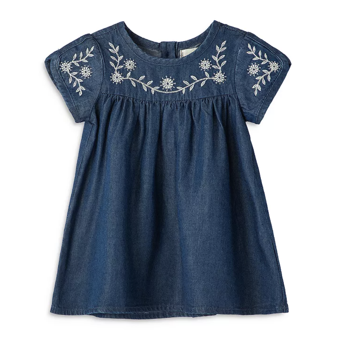 Peek Kids Denim Embroidery Dress - Indigo-Peek Clothing-Little Giant Kidz