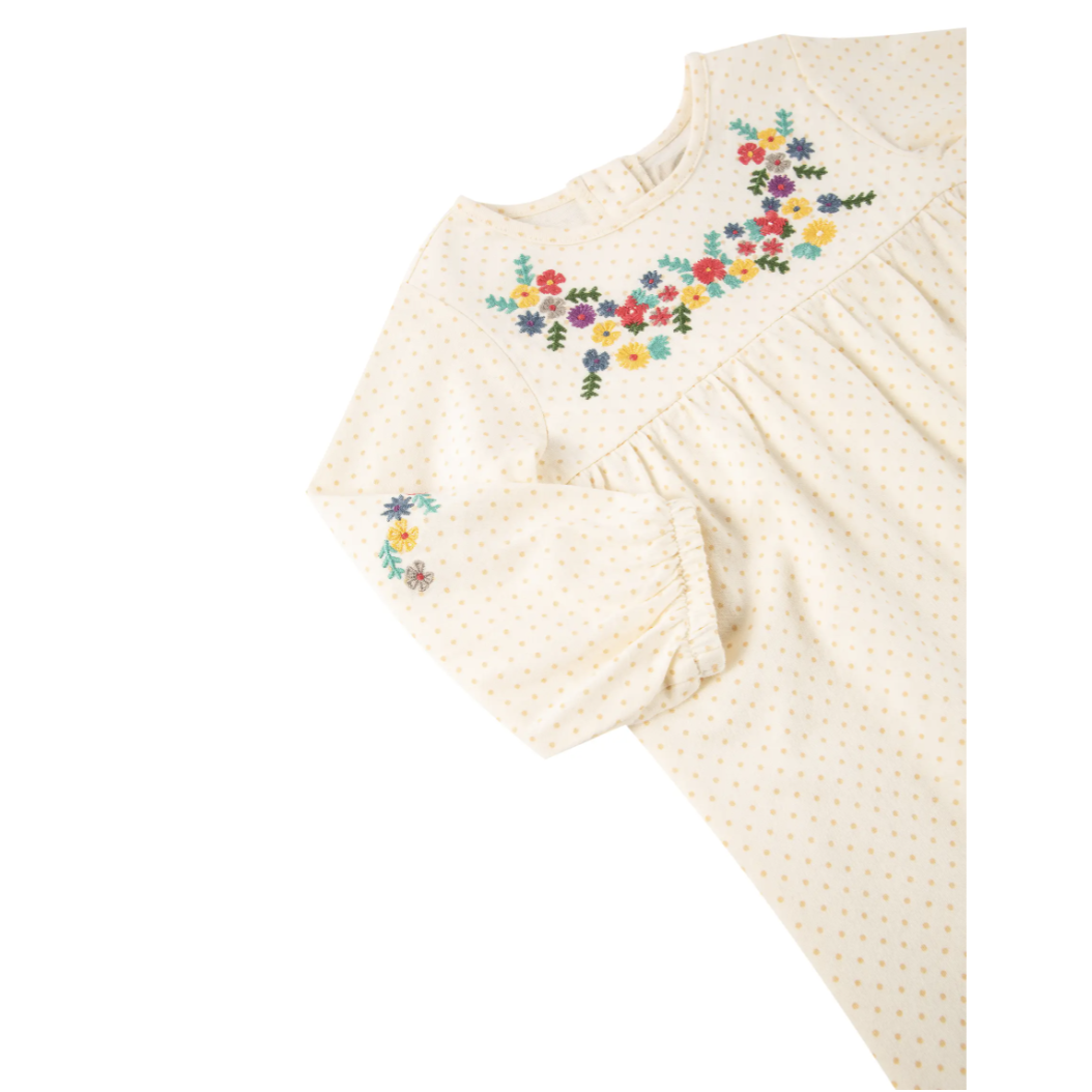 Peek Kids Dots & Flowers Coverall- Off White-Peek Clothing-Little Giant Kidz