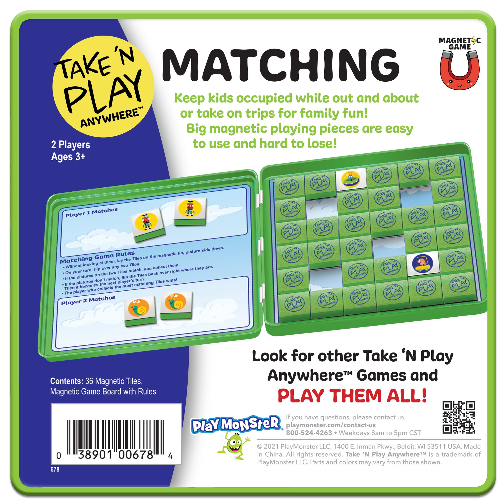 Play Monster Take ‘N’ Play Anywhere™ Matching-Play Monster-Little Giant Kidz