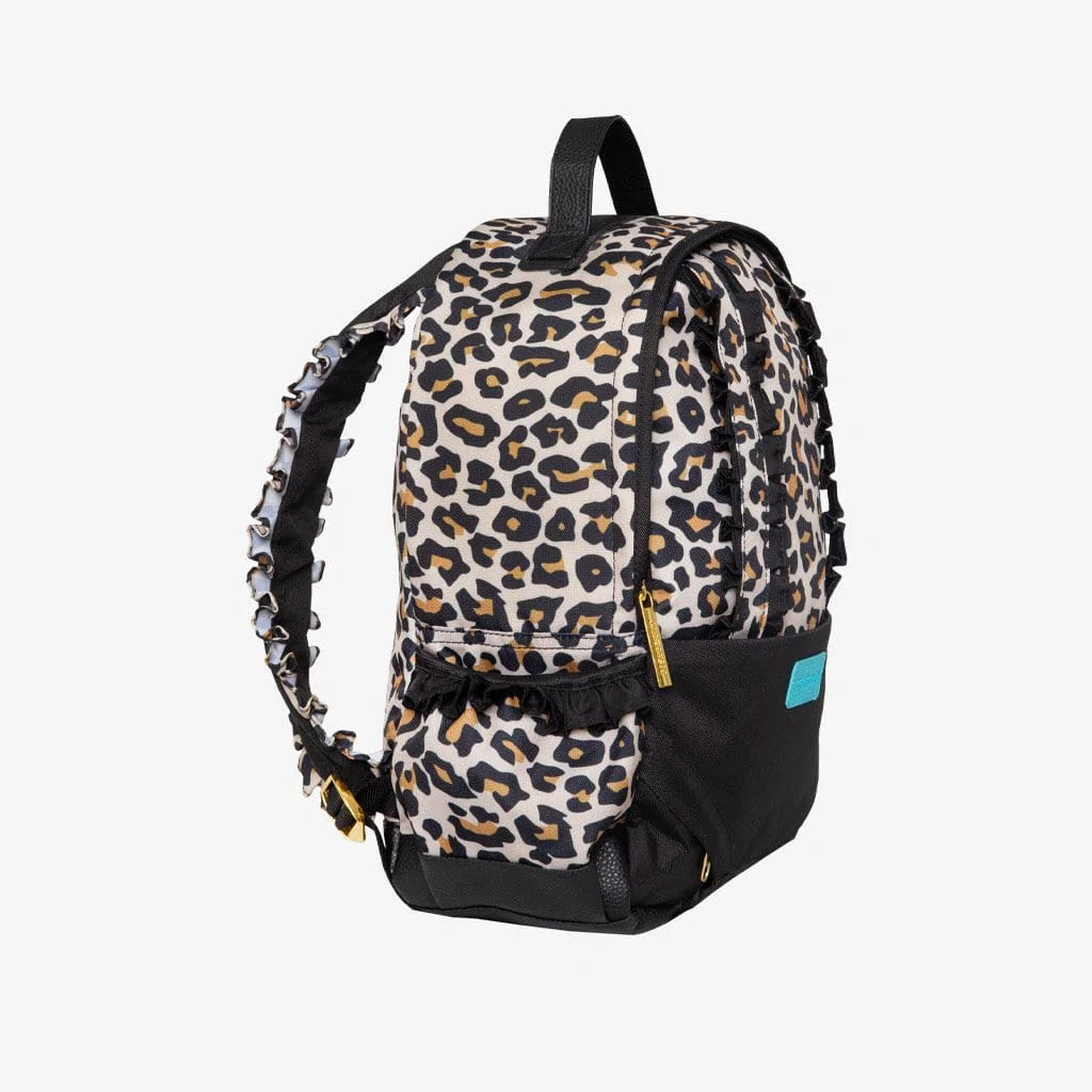 Posh Peanut Lana Leopard Ruffled Backpack