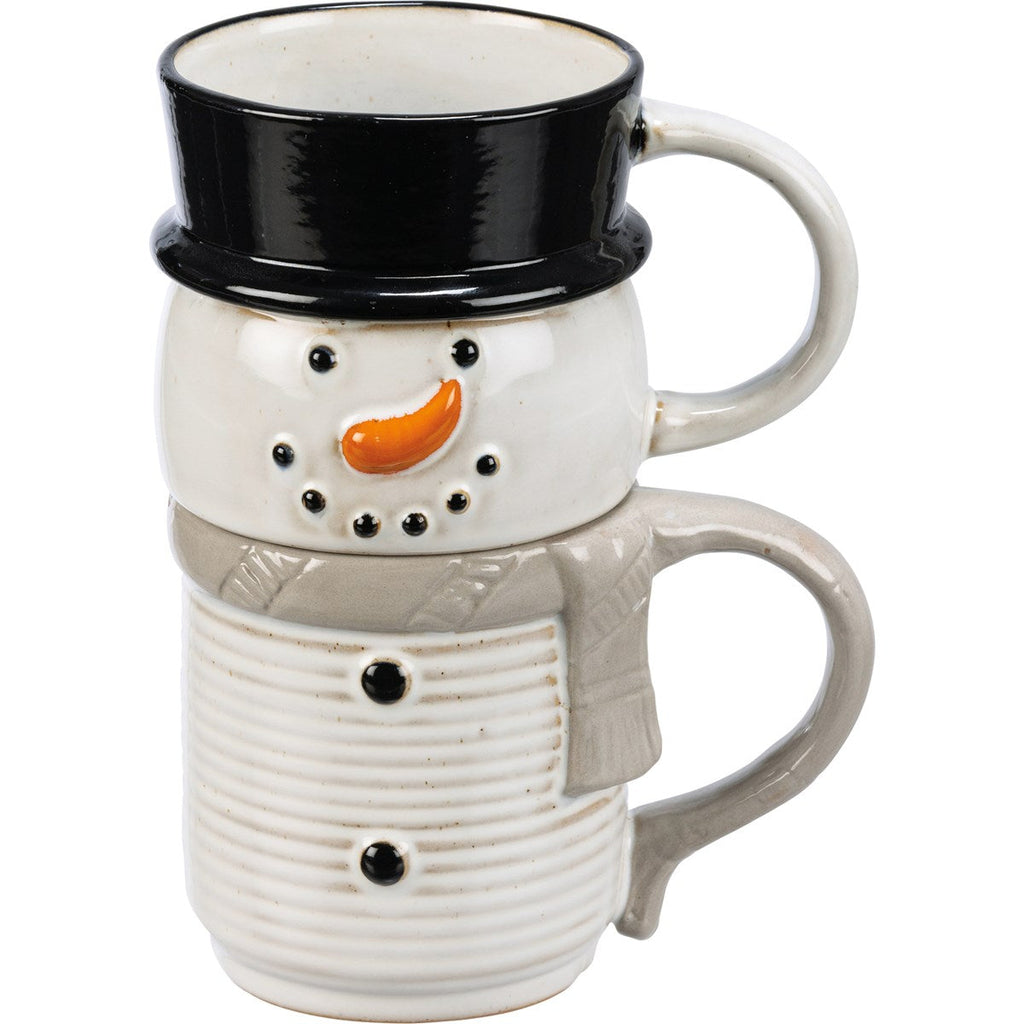 DEMDACO Snowman Stacked Mugs - Set of 2