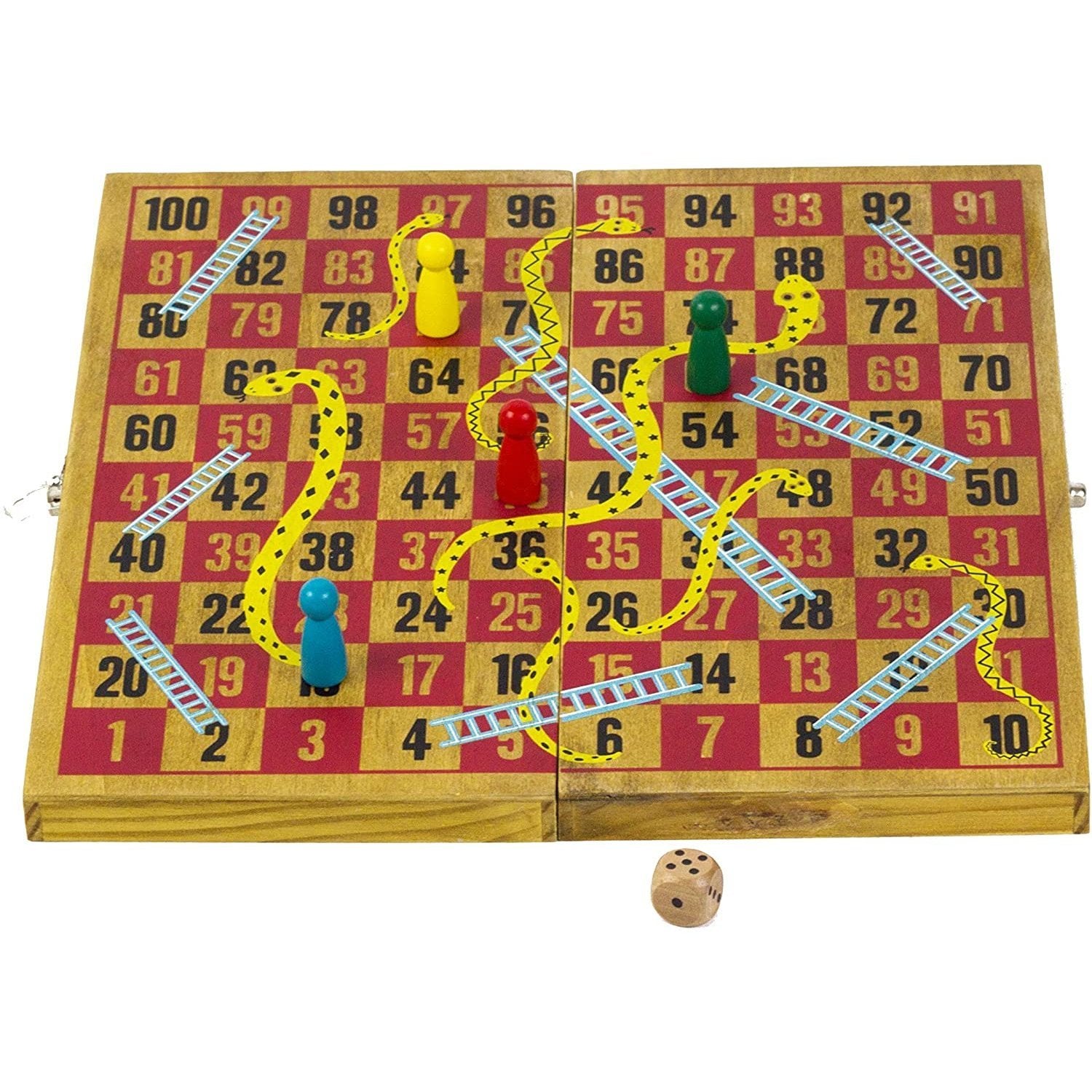 Professor Puzzle Traditional/Classic Snakes & Ladders Wooden Board Game-Professor Puzzle-Little Giant Kidz