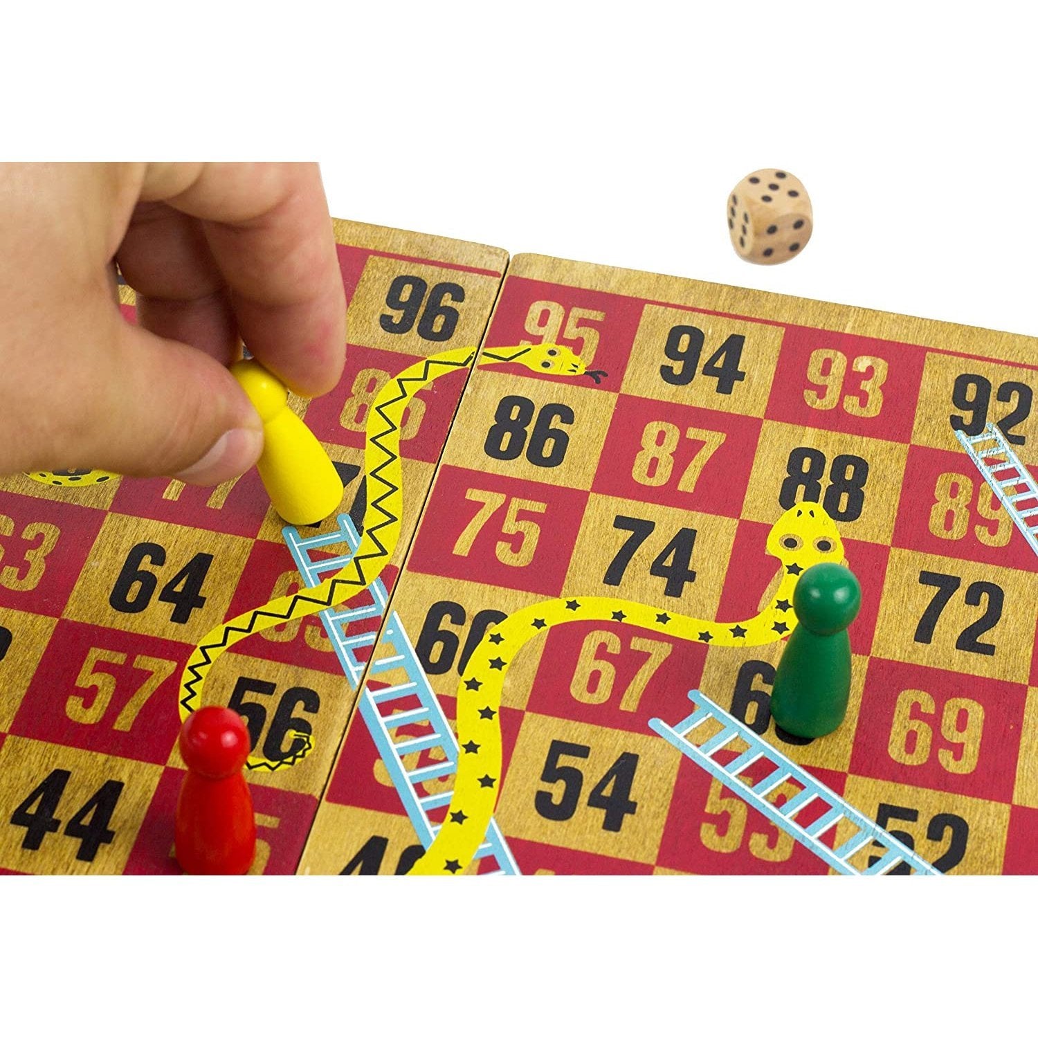 Professor Puzzle Traditional/Classic Snakes & Ladders Wooden Board Game-Professor Puzzle-Little Giant Kidz