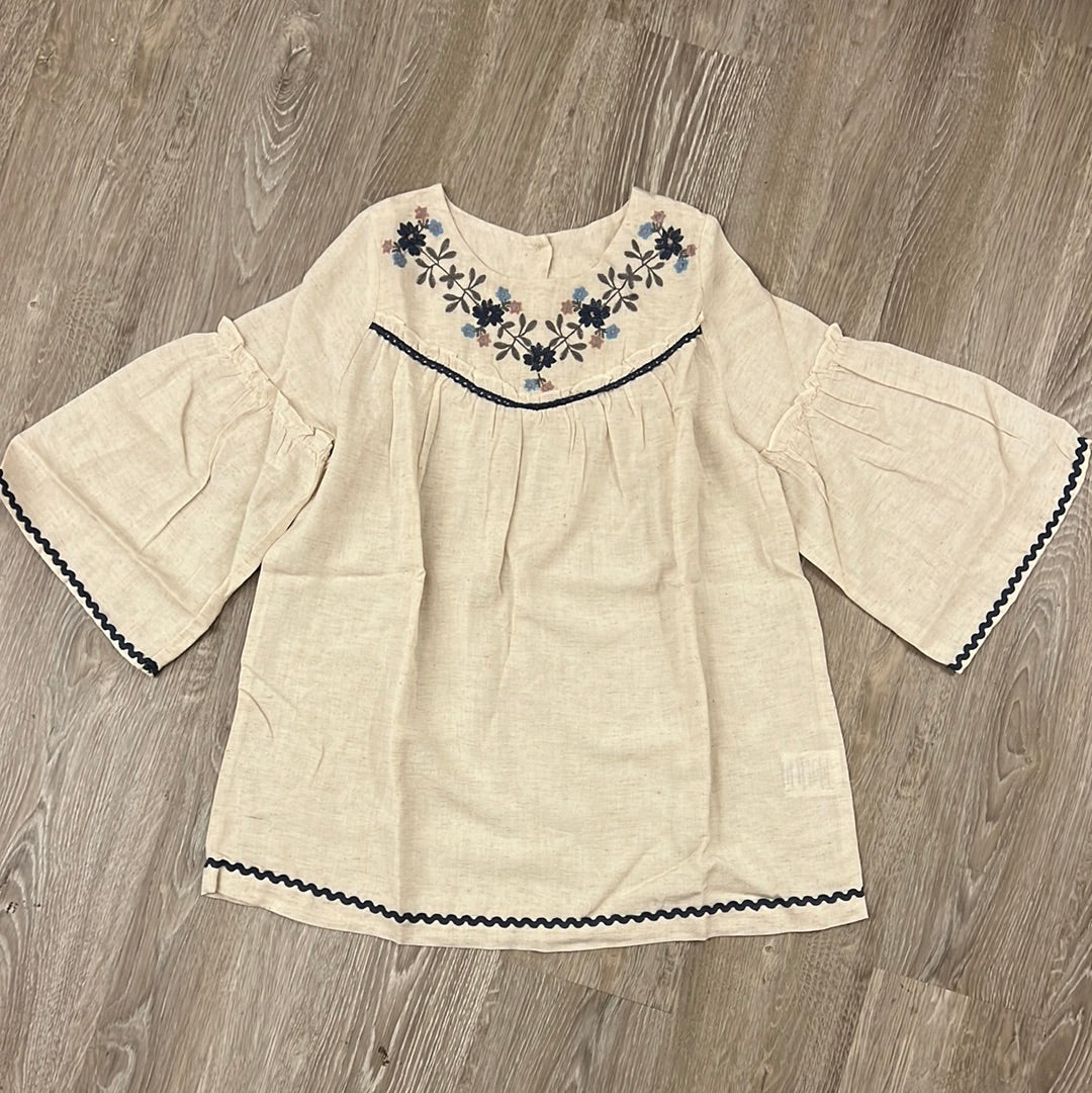 Ren & Rouge Ivory Embroidered Mommy Top-Ren & Rouge-Little Giant Kidz