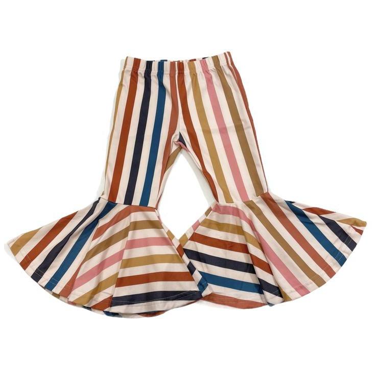 Rockin Bottoms Girls' Bell Bottom Pants - Retro Stripe-Rockin Bottoms-Little Giant Kidz