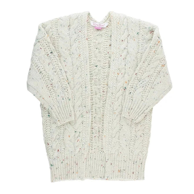 RuffleButts Confetti Chunky Knit Open Style Cardigan - Women's-RUFFLEBUTTS-Little Giant Kidz